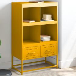 vidaXL Dulap înalt, galben mustar, 68, 5x39x111, 5 cm, otel laminat rece GartenMobel Dekor (846605) Comoda