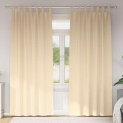 vidaXL Perdele Opaque cu Inel 2 pcs Crem 225 x 140 cm Poliester GartenMobel Dekor (4107595)