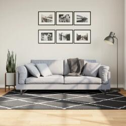 vidaXL Covor pufos cu fire înalte, negru si crem modern, 140x200 cm GartenMobel Dekor (375411) Covor