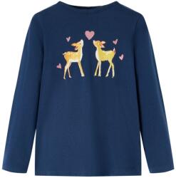 vidaXL Tricou de copii cu maneci lungi, bleumarin, 92 GartenMobel Dekor (13649)