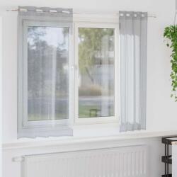 vidaXL Cortina din Voile 2 pcs Gri închis 175 x 140 cm Poliester GartenMobel Dekor (4108003)
