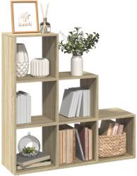 vidaXL Biblioteca/separator 3 niveluri stejar sonoma 99x29x99 cm lemn GartenMobel Dekor (857960) Biblioteca