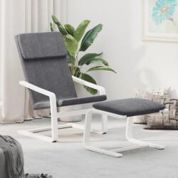 vidaXL Scaun de relaxare cu taburet, gri deschis, textil GartenMobel Dekor (3154414)