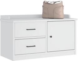vidaXL Banca pentru hol „SANDNES alba 87x40x50 cm, lemn masiv de pin GartenMobel Dekor (4010465)