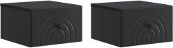 vidaXL Set 2 noptiere suspendate negre, cu sertar, 33 x 34, 5 x 20 cm (898088)