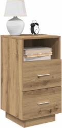 vidaXL Noptiera cu 2 sertare Stejar artizanal 36x36x68 cm GartenMobel Dekor (858594)