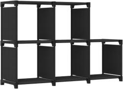 vidaXL Raft expunere, 5 cuburi, negru, 103x30x72, 5 cm, material textil GartenMobel Dekor (322602) Biblioteca