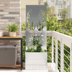 vidaXL Ghiveci de Gradina cu Panou Decorativ Argintiu 50 x 140 cm GartenMobel Dekor (876487)