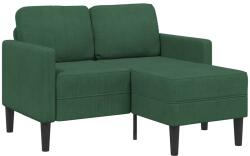 vidaXL Canapea cu 2 locuri cu sezlong în forma L verde închis 125cm in GartenMobel Dekor (4107081) Canapea