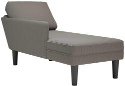 vidaXL Sezlong cu perna din tesatura din velur gri deschis GartenMobel Dekor (4009815)
