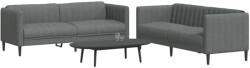 vidaXL Set de canapele, 2 piese, gri închis, material textil GartenMobel Dekor (3209239) Canapea