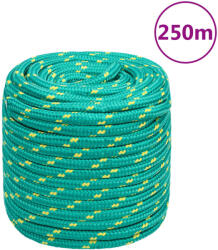 vidaXL Franghie de barca, verde, 16 mm, 250 m, polipropilena GartenMobel Dekor (152734)