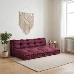 vidaXL Perna pentru canapea pe palet 2 pcs Bordo 120 x 80 x 38 cm GartenMobel Dekor (4019087)