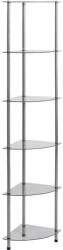 vidaXL Raft cu 6 niveluri transparent, 30x30x160 cm, sticla securizata GartenMobel Dekor (249517) Biblioteca