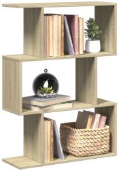 vidaXL Biblioteca/separator 3 niveluri stejar sonoma 70x24x97 cm lemn GartenMobel Dekor (858113) Biblioteca