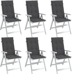 vidaXL Perne scaun cu spatar înalt, 6 buc. antracit 120x50x4 cm textil GartenMobel Dekor (4002411)