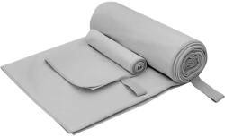 vidaXL Set de Prosoape Sport 2 pcs Gri tesatura GartenMobel Dekor (42011494) Prosop