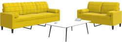 vidaXL Set de canapele cu perne/rulouri, 2 piese, galben, catifea GartenMobel Dekor (3278417) Canapea