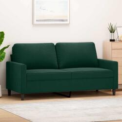 vidaXL Canapea cu 2 locuri, verde închis, 140 cm, catifea GartenMobel Dekor (359201) Canapea