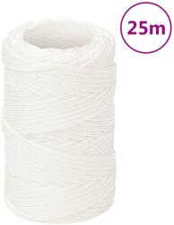 vidaXL Franghie de barca, alb complet, 2 mm, 25 m, polipropilena GartenMobel Dekor (152529)