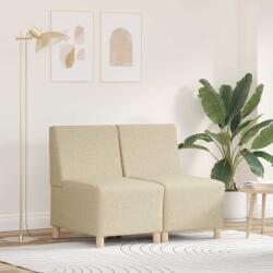 vidaXL Unitate Sofa Modulara Fara Brate 2 pcs Crem 55 x 74 x 82 cm GartenMobel Dekor (3399755) Canapea