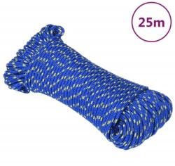 vidaXL Franghie de barca, albastru, 5 mm, 25 m, polipropilena GartenMobel Dekor (152438)