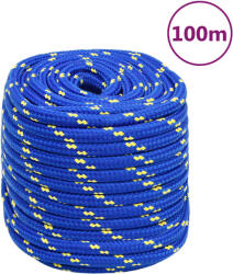 vidaXL Franghie de barca, albastru, 16 mm, 100 m, polipropilena GartenMobel Dekor (152468)