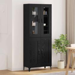 vidaXL Bufet Stejar Negru 69, 5 x 34 x 180 cm Lemn compozit GartenMobel Dekor (3403582) Comoda