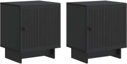 vidaXL Set 2 noptiere negre din lemn prelucrat, 43 x 34, 5 x 50 cm (893878)