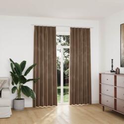 vidaXL Draperii opace, 2 buc. , bej, 140x225 cm, catifea, cu carlige GartenMobel Dekor (134509)