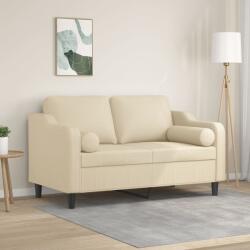 vidaXL Canapea cu 2 locuri cu pernute, crem, 120 cm, textil GartenMobel Dekor (3200839) Canapea