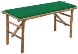 vidaXL Banca de gradina pliabila cu perna, 118 cm, bambus GartenMobel Dekor (3063854)