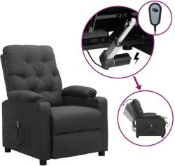 vidaXL Fotoliu rabatabil electric, gri închis, material textil GartenMobel Dekor (3098840)