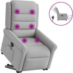 vidaXL Scaun electric pentru masaj picioare în picioare stofa gri nor GartenMobel Dekor (3303353)