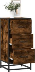 vidaXL Dulap, stejar fumuriu, 35, 5x35x76 cm, lemn prelucrat si metal GartenMobel Dekor (848946) Comoda