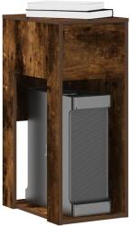 vidaXL Suport turn pentru computer cu sertar Stejar afumat 30x44x74 cm GartenMobel Dekor (858735)