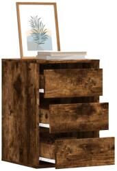 vidaXL Dulap colt cu sertare stejar fumuriu 40x41x58 cm lemn prelucrat GartenMobel Dekor (852838) Comoda