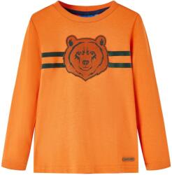 vidaXL Tricou de copii cu maneci lungi, portocaliu închis, 92 GartenMobel Dekor (13114)
