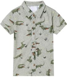 vidaXL Tricou pentru copii, kaki deschis melanj, 128 GartenMobel Dekor (12107)