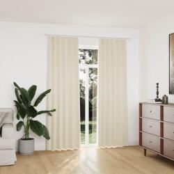 vidaXL Draperii opace cu carlige, 2 buc. , crem, 140x225 cm, catifea GartenMobel Dekor (134517)