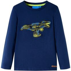 vidaXL Tricou pentru copii cu maneci lungi, bleumarin, 128 GartenMobel Dekor (13257)