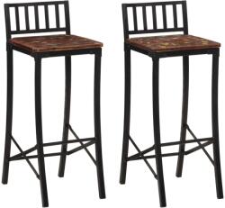 vidaXL Scaune de bar, 2 buc. , lemn masiv reciclat GartenMobel Dekor (358944)