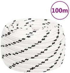 vidaXL Franghie de lucru, alb, 16 mm, 100 m, poliester GartenMobel Dekor (152785)