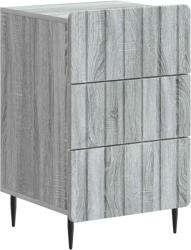 vidaXL Noptiera gri Sonoma cu 3 sertare, lemn prelucrat, 43x41x68 cm (894331)