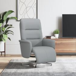 vidaXL Fotoliu rabatabil cu suport de picioare, gri deschis, textil GartenMobel Dekor (356561)