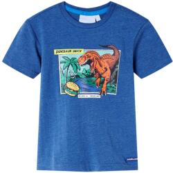 vidaXL Tricou pentru copii, albastru închis melange, 116 GartenMobel Dekor (12241)