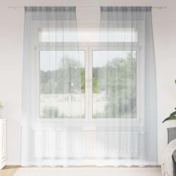 vidaXL Cortina din Voile 2 pcs Gri închis 260 x 140 cm Poliester GartenMobel Dekor (4108031)