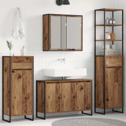 vidaXL Set de mobilier pentru baie cu sertar Lemn vechi Lemn compozit GartenMobel Dekor (3403050)