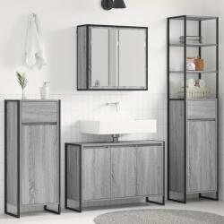 vidaXL Set de mobilier pentru baie cu sertar Gri Sonoma Lemn compozit GartenMobel Dekor (3403049)