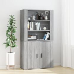 vidaXL Dulap înalt, gri sonoma, lemn compozit GartenMobel Dekor (3185365) Comoda